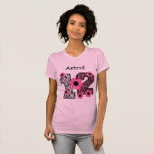 12e verjaardag Roze Zebra Aangepaste naam V025A4J2 T-shirt (Voorkant volledig)