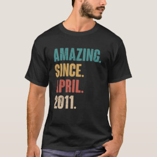 12e verjaardag sinds april 2011 t-shirt