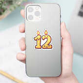 12e verjaardag sticker (Telefoon)