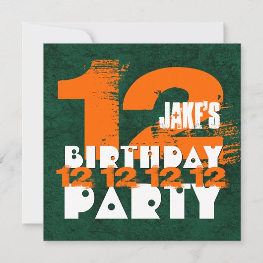 12e verjaardag van de 12e verjaardag van de 12e ja kaart (Voorkant)