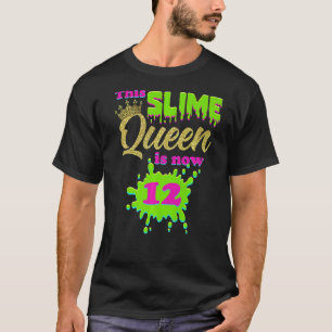 12e verjaardag van de dikke koningin 12 jaar oud m t-shirt