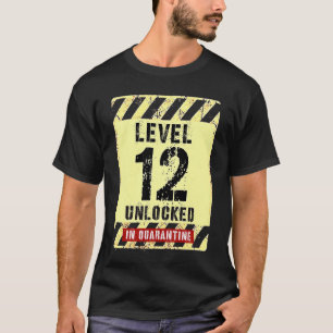 12e verjaardag van het Jongen Gamer NIVEAU 12 IN Q T-shirt