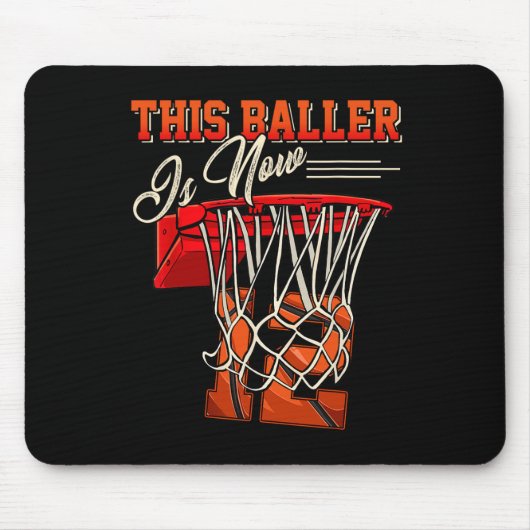 12e verjaardag voor Boy Basketbal 12 jaar oud Kind Muismat (Voorkant)