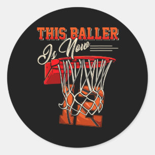 12e verjaardag voor Boy Basketbal 12 jaar oud Kind Ronde Sticker