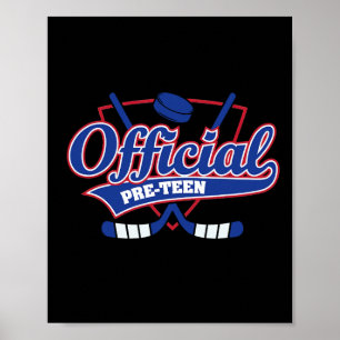 12e verjaardagsdecoraties Hockey wintersportfan Poster