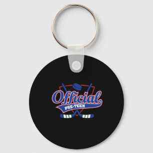12e verjaardagsdecoraties Hockey wintersportfan Sleutelhanger