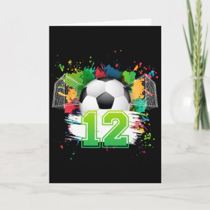 12e verjaardagsfeestje voetbal 12 jaar oud voetbal kaart
