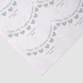 12e/ zijde Bruiloft Jubileum jade hart papier (Detail)