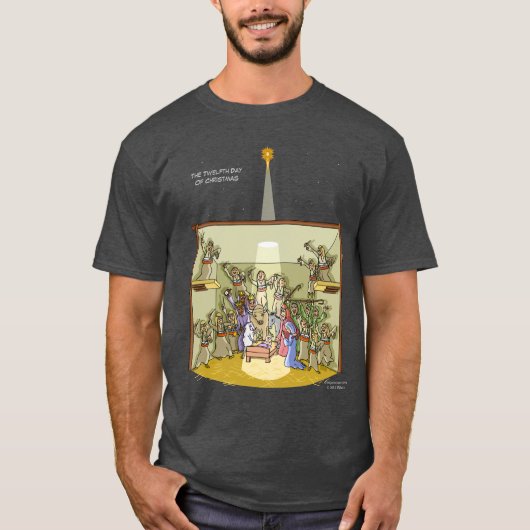 12ème Jour de T-shirt de Noël (12 batteurs) (Devant)