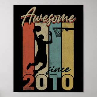 12th Birthday Basketball 12 Yr Old Awesome S Poster