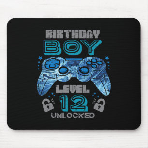 12th Birthday Gamer Level 12 ontgrendelde videogam Muismat