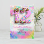 12th Birthday Girls Invitation (Debout devant)