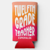 12th Grade Teacher Orange Red Ombre (Achterkant)