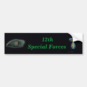 12th special forces flash Irak bumpersticker vet