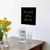 12x12 Black GOLD Custom Quote Phrase Verse SCRIPT Folie Afdrukken (Laag (Keuken))