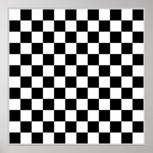 12x12 Checkers LABEL Board (Fridge Magnet Game) Poster