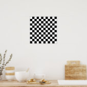 12x12 Checkers LABEL Board (Fridge Magnet Game) Poster (Keuken)