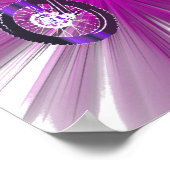 12x12 roze Poster van het Beam (semigloeidraad) (Hoek)