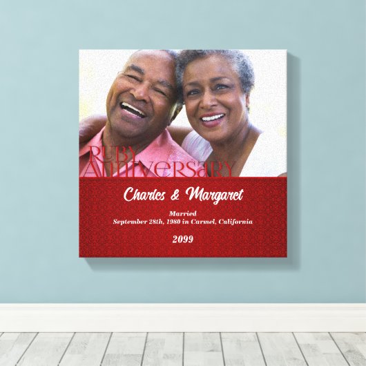 12x12 Ruby 60e Jubileum Foto Canvas Afdruk (Insitu (Houten vloer))