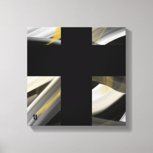 12x12" Tendance Art Abstrait Toile Noir Blanc Or