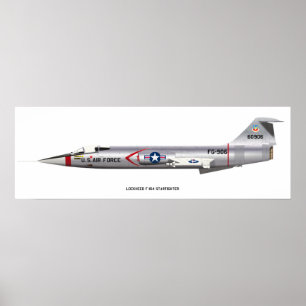 12x36 Lockheed F-104 Poster Startjager