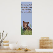 12x36 Poster Paper (Matte) avec ourlet grizzli (Cuisine)
