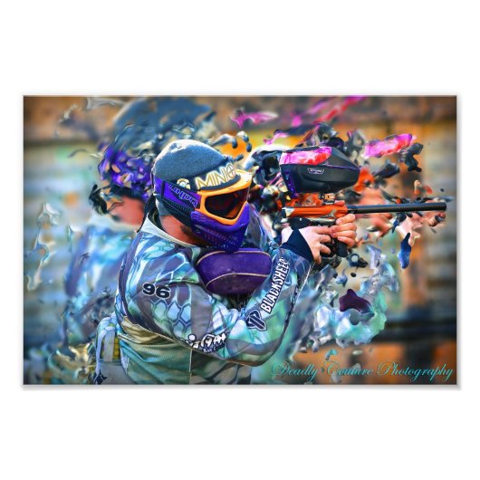 12x8 Surreal Paintball-afdrukken Foto Afdruk (Voorkant)