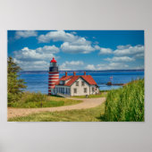12x8 West Quoddy Head Lighthouse, Lubec, Maine Poster (Voorkant)