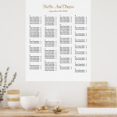 130 Tableau de sièges simples pour Mariages (Cuisine)