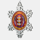 130E ENGINEER BRIGADE TIN SNEEUWVLOK ORNAMENT (Rechts)