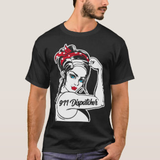 1311 Dispatcher Thin Gold Line 911 Dispatcher T-shirt