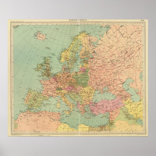 1314 Politiek Europa Poster (Voorkant)