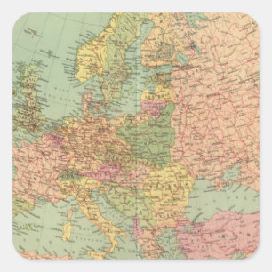 1314 Politiek Europa Vierkante Sticker