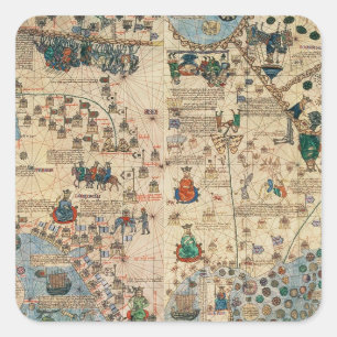 131-0058260/1 Catalaanse atlas: nadere informatie  Vierkante Sticker