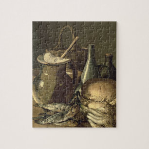 131-0058519/1 Leven met vissen, prei en brea Legpuzzel
