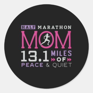 131 Halve Marathon Mam Running Mama Runner Ronde Sticker