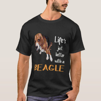 131 Het leven is beter met een Beagle T-shirt