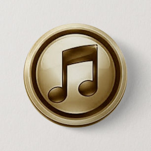 132535u7 het pictogram van de muziek ronde button 5,7 cm