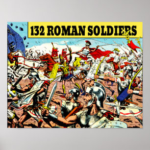 "132 soldats romains" Poster vintage restauré