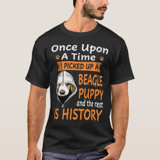 134 Een op een tijd Beagle Puppy T-shirt
