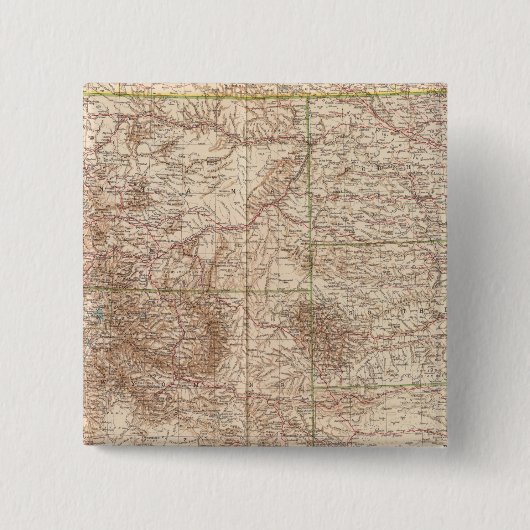 13637 Mont, ND, SD, Wyo, Neb Vierkante Button 5,1 Cm (Voorkant)