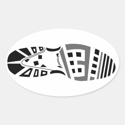 13.1 (1/2 marathon) hardloopschoen ovale sticker (Voorkant)