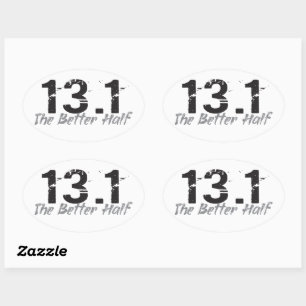 13.1 De betere halfhoge marathonloper Ovale Sticker