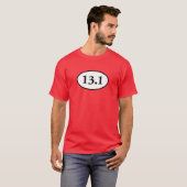 13.1 Half marathon ovaal T-shirt (Voorkant volledig)