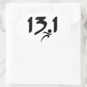 13.1 halve marathon ovale sticker (Tas)