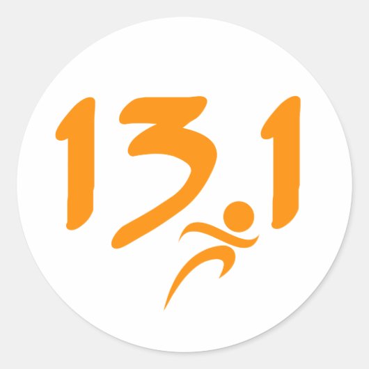 13.1 Halve marathon Ronde Sticker (Voorkant)