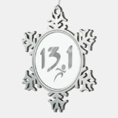 13.1 halve marathon tin sneeuwvlok ornament (Rechts)