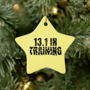13.1 In opleiding met een halfslager gebroken glas Keramisch Ornament