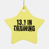 13.1 In opleiding met een halfslager gebroken glas Keramisch Ornament (Voorkant)