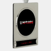 13.1 in Training Abstracte halve marathon hardlope Verzilverd Banner Ornament (Rechts)